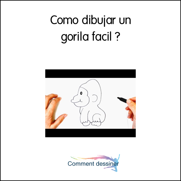 Como dibujar un gorila facil